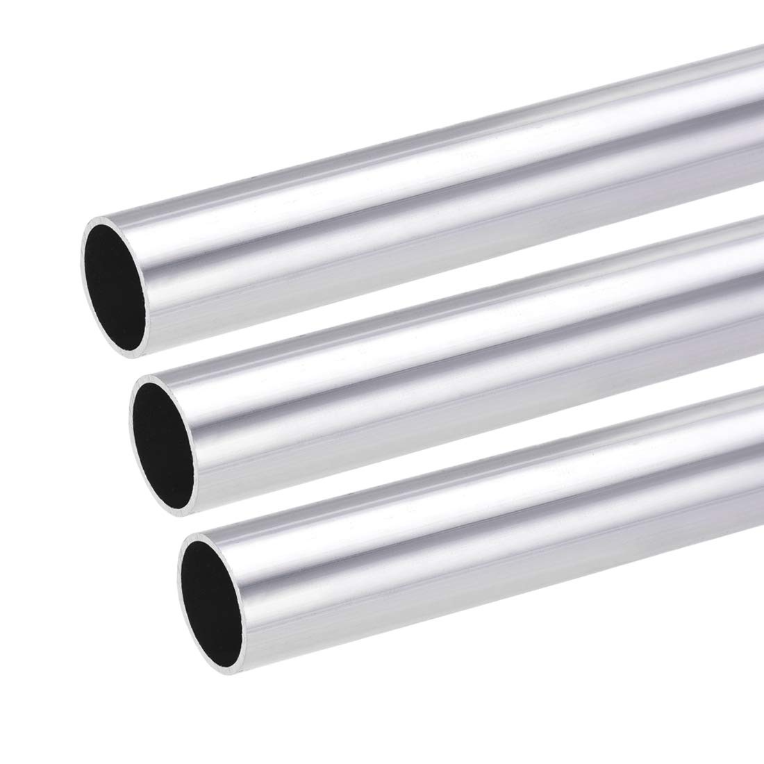 sourcing map 6063 Aluminum Round Tube, 28mm OD 25mm Inner Dia 300mm Length Seamless Straight Tubing 3 Pcs