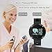 kingkok Blood Pressure Heart Rate Monitor Step Counter Watch Sleep Monitor Message Reminder Smart Fitness Trackers Waterproof [Black]