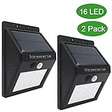 Lachesis Outdoor 16 LED Solar Light Wireless Waterproof Motion Sensor Lights for Garden Yard Porch Pool Patio
