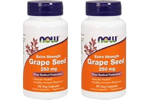 NOW Foods Grape Seed Extract 250mg, 90 Vcaps - (Pack of 2)