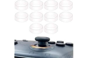 TAOSHENG 10-Pcs Clear Joystick Protectors, Transparent Silicone Elastic Joystick Protective Ring Compatible with Steam Deck P