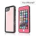 iPhone 7 Waterproof Case, Effun IP68 Certified Underwater Waterproof Shockproof Dirtproof Full Sealed Case Cover for iPhone 7 (4.7 inch) Pink [New Version]
