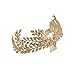 Eseres Gold Leaf Hair Crown Wedding Hair Jewelry with Combs for Women