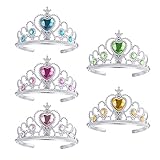 Princess Tiara Crown Set,Girls Dress up Party Accessories,5pcs