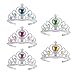 Princess Tiara Crown Set,Girls Dress up Party Accessories,5pcs