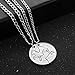 2PC Charm Animal Horse Necklaces Silver Coin Puzzle Pendant Women Men Party Chain Sweater Necklace Couple Lover BFF Jewelry
