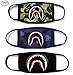 Ayo and Teo Face Mask Panda Mask for Kids Ape Camo Mask in Black & Red for Adults Shark Mouth Teeth Unisex Mask Pack of 3