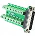 So-myshtech Connector DB25 D-SUB Male Plug 25-pin Port 2 Row Terminal Breakout PCB Board