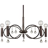 FORTE Lighting Falco - 5 Light Chandelier-11.75 Inches Tall and 22 Inches Wide-Antique Bronze Finish