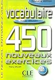 Vocabulaire 450 Exercises Textbook + Key (Beginner) (English and French Edition) by Sirejols