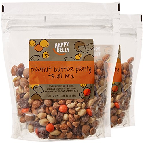 Amazon Brand - Happy Belly Peanut Butter Plenty Trail Mix, 16 oz (Pack of 2)