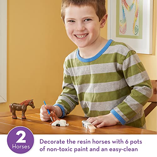 Melissa & Doug Created by Me! Horse Figurines Craft Kit (2 Resin Horses