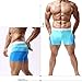 BALEAF Men's Quick Dry Solid Square Leg Swimsuit (WhiteBlue, S)