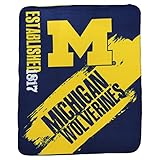 NCAA Collegiate School Logo Fleece Blanket (Michigan Wolverines, 50