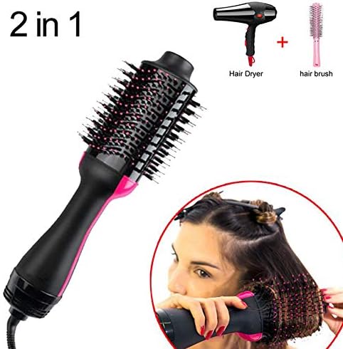 One Step Hair Dryer and Volumizer,Multi-Function Oval Hair Dryer & Volumizing Styler Comb Negative Ion Generator Hair Straightener Brush Curler for All Hair Types