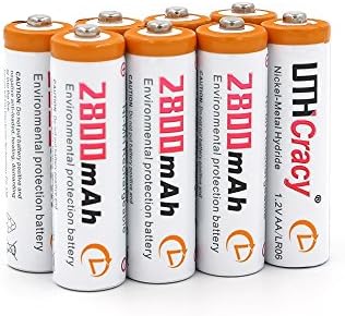 AA High-Capacity 2800mAh Rechargeable Batteries (8-Pack) UTHCracy