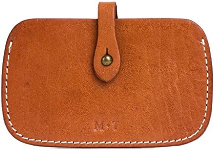 MAGIC TALE Genuine Thickness Vegetable Tanned Leather Designer Card Holder Wallet, Brown