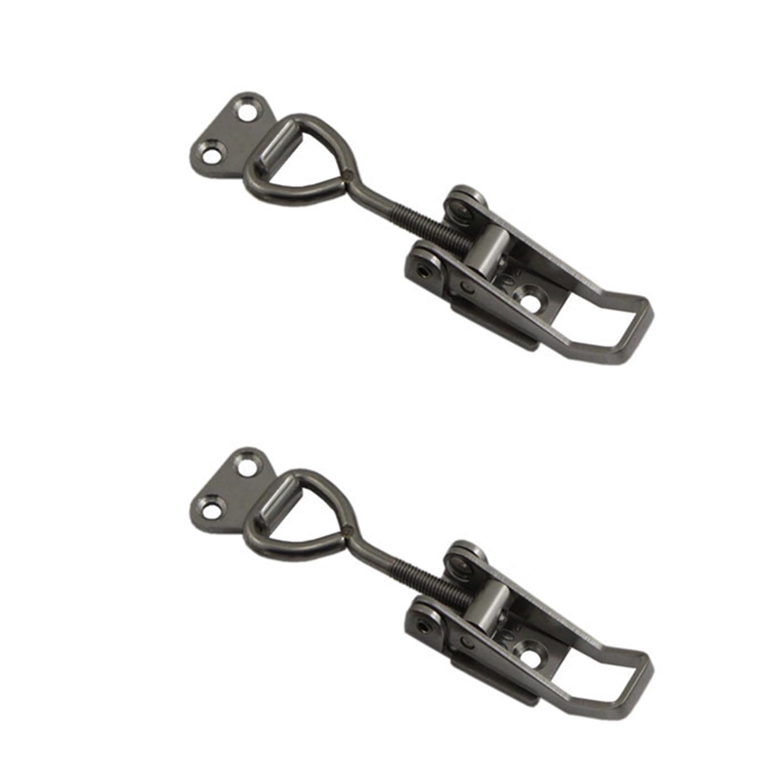 2PCS Adjustable Toggle Clamp, 96mm Quick Release Pull Latch, Stainless Steel Toggle Clamp for Box Drawer Cabinet