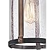 Westinghouse 6358900 Armin One-Light, Textured Black Finish with Barnwood Accents and Clear Seeded Glass OUTDOOR PENDANT,