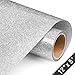 TransWonder Silver-Glitter-HTV Silver Glitter Heat Transfer Vinyl - 12x5ft. Glitter Iron on Vinyl for Cricut T Shirts