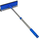 Conliwell Car Windshield Squeegee wtih 15-23inch Handle, Car Window Cleaning Tool Extendable Handle Inside Glass Wiper Kit, Supplies Suitable for Trucks, SUVs, RVs Window, Blue