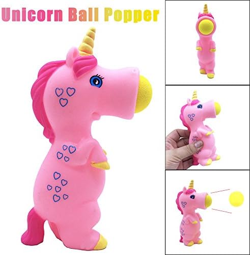 2018 New Pink Unicorn Popper Toys with 5 Soft Foam Balls Battle Toy for Girls and Boys,Sold By Malloom [Energy Class A+++]