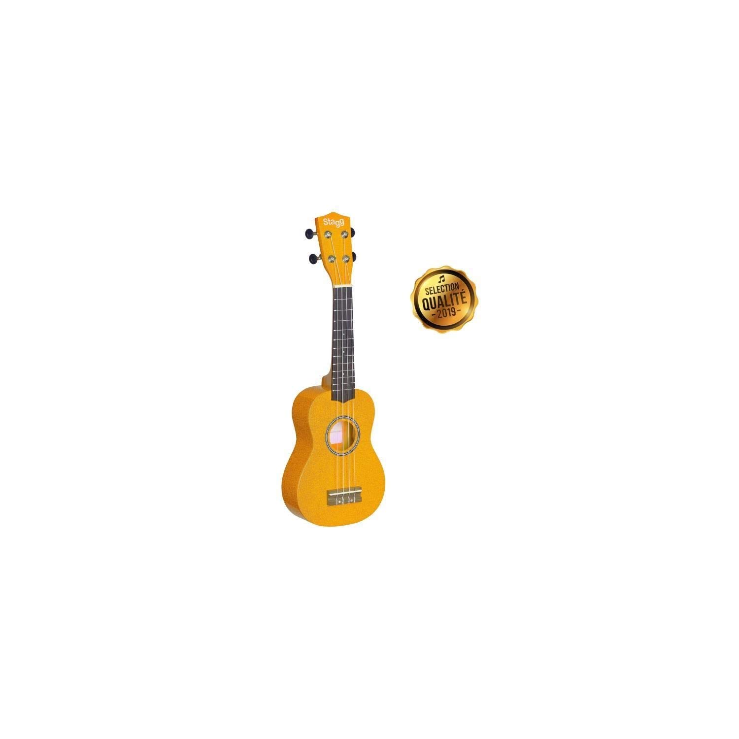 Stagg US-LEMON Soprano Ukulele with Bag, Yellow