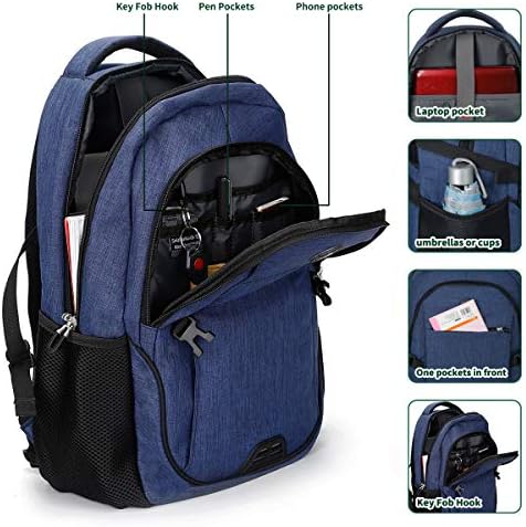 SHRRADOO Durable Waterproof Anti Theft Laptop Backpack Travel Backpacks Bookbag with usb Charging Port for Women & Men School College Students Backpack Fits 15.6 Inch Laptop Royal Blue 3 SHRRADOO Durable Waterproof Anti Theft Laptop Backpack Travel Backpacks Bookbag with usb Charging Port for Women & Men School College Students Backpack Fits 15.6 Inch Laptop Royal Blue