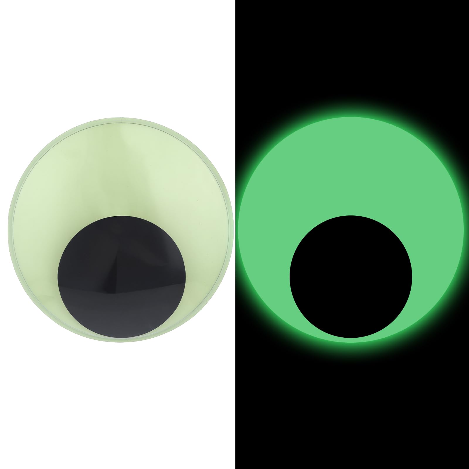 Photo 1 of 2 Pcs 7 Inch Glowing Googly Eyes Self Adhesive Luminous Giant Wiggle Eyes Large Googly Eyes Giant Googly Eyes Eye Stickers Glowing Eyes Googly Eyes Self Adhesive for Halloween Decoration Stickers