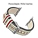 MoKo Compatible Band Replacement for Apple Watch 42mm 44mm Series 5/4/3/2/1, Soft Canvas Fabric Replacement Sports Strap + Watch Lugs - Black & White & Brown & Red (Not fit 38mm 40mm Versions)
