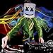 molezu Top 10 DJs Marshmello Helmet Music Festival Marshmallow Head Mask Halloween Costume Party Latex Mask White