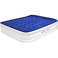 King Koil Premium California King Size Air Mattress with Built-in Pillow & Patented High-Speed Built in Pump, 20" King Size Premium Double High Airbed for Home, Camping & Guests, 1-Year Warranty