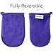 Reversible Makeup Remover Cloth Mitt (2 pack) & Bonus Microfiber Travel Towel