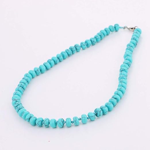 AOKIGN Turquoise Necklace Natural Stone Jewelry Amazon.co.uk Sports