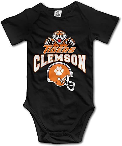 Clemson University Clemson Tigers Logo Baby Girls Black Romper Bodysuit