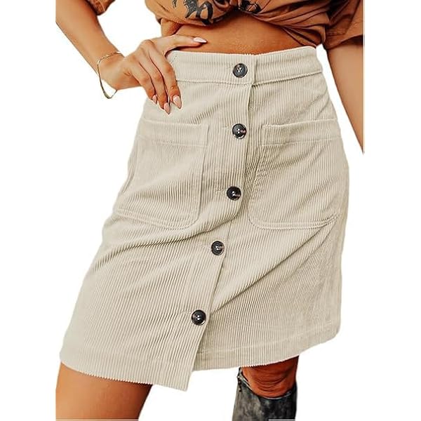 Womens Skirts Fall Corduroy Pencil Skirts For Women Knit Skirt