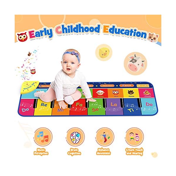 Dreamingbox-Piano-Dance-Mat-Kids-Piano-Mat-Floor-Keyboard-Musical-Carpet-Mat-Ideal-Educational-Music-Toys-Gifts Dreamingbox Piano Dance Mat, Kids Piano Mat Floor Keyboard Musical Carpet Mat - Ideal Educational Music Toys & Gifts