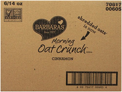 Barbara's Bakery Morning Oat Crunch Cereal, Cinnamon, 14 Ounce (Pack of 6)