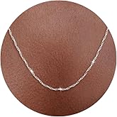 Carffordo 925 Sterling Silver Necklace Silver Chain Necklace for Women Twist Chain 16K Gold Plated Chain Simple Dainty Necklace for Women Waterproof Trendy Jewelry Gift
