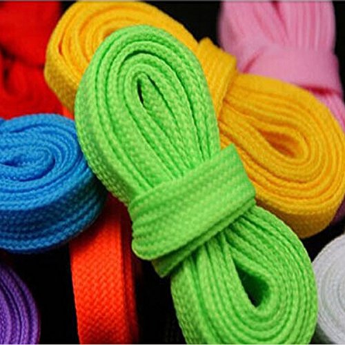 Tinksky 12 Pairs Flat Shoelaces Shoe Laces Strings for Sports Shoes Boots Sneakers Skates (Assorted Colors)
