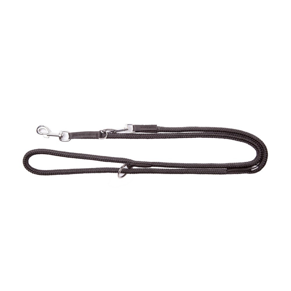 Dingo Leash for Dog, Adjustable 120 - 200 cm Range, Made of Cord, Black 10364