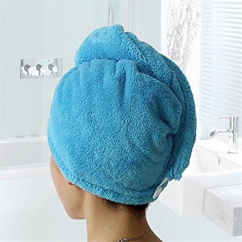Women Bathroom Super Absorbent Quick-drying Microfiber Bath Towel Hair Dry Cap Salon Towel 25x65cm U0755-Ultra Absorbent &amp; Fast Drying-Innovative Technogogy-Lightweight