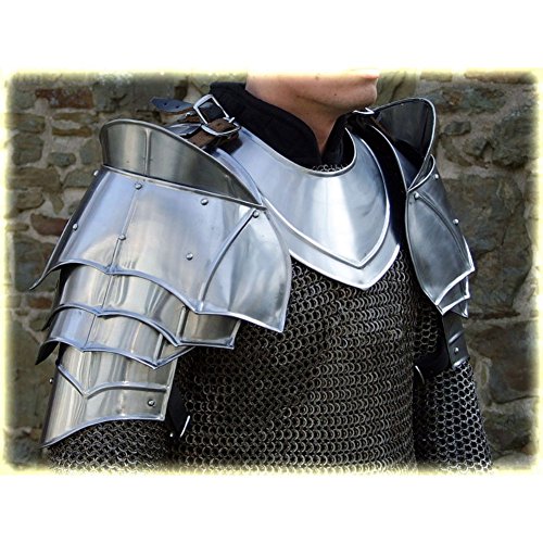 Steel Warrior Pauldron Medieval Shoulder Armor Set - Image 6