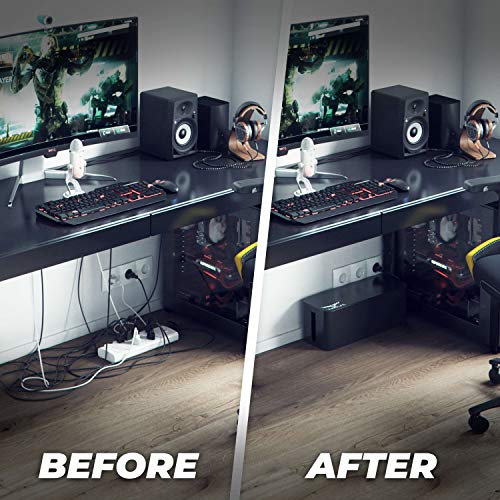 Cable Management Box, Cord Organizer to Hide Power Strip, Extension