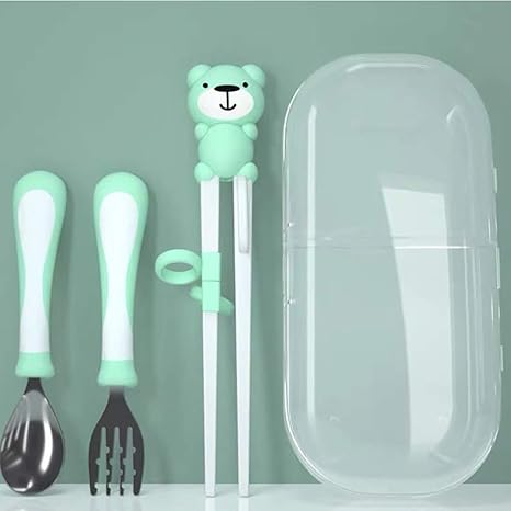 Amazon 4個 子供の箸のトレーニング箸家庭用子供食器赤ちゃん食器スプーンフォーク学習練習セットポー 配達3 5労働日まで 子ども用箸 オンライン通販