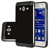 Samsung G355M Galaxy Core II AnoKe? Armor dual layer bumper case TPU PC hybrid protective case for Samsung Galaxy Core 2 G355M g355h (Armor Black)