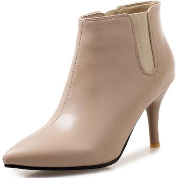 Smilice Women's Fashion Ankle Booties - Chunky Heel & Pull-On Style - View #4