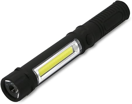 Amazon Fortan 懐中電灯 Cob Ledペンライト型 単四電池 250ルーメン 磁石 クリップ マグネット付き 先端led ミニポケット ライト 小型 携帯しやすい 作業ライト 広角仕様 検査作業 車の整備 防災用 単4 電池付属なし ブラック Fortan 懐中電灯 充電式 ライト ラジオ