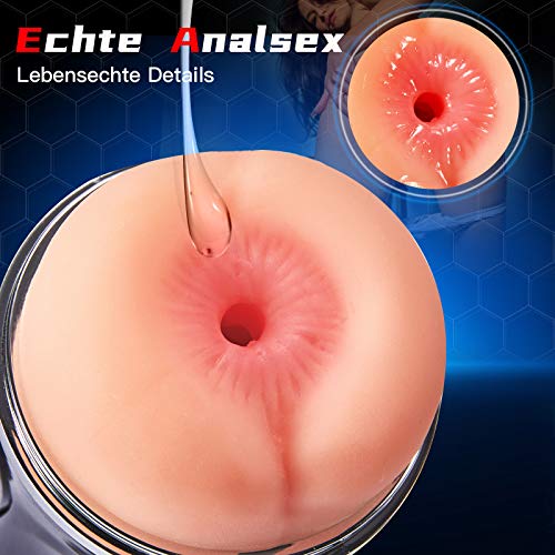 Moruioy Anal Masturbator Cup, 3D Realistische Anus masturbieren Mann, Manuelle Cup-Masturbatoren, Silikon Sexspielzeug für männer, Erotik