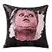 cygnus The Office Merch Dwight Schrute Mask Sequin Pillow Cover Mermaid Magic Reversible Decorative Change Color Pillow Covers 16x16 inch Funny Gag Gifts,Black